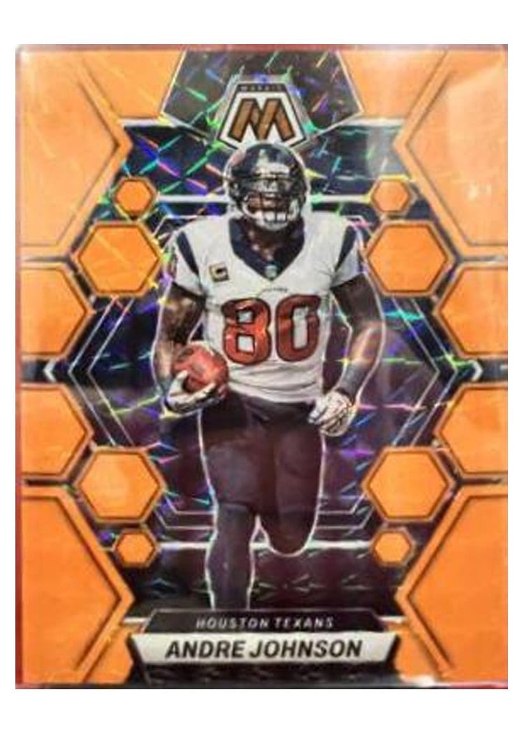 2023 Panini Mosaic Base Set Andre Johnson Orange Fluorescent #92 card