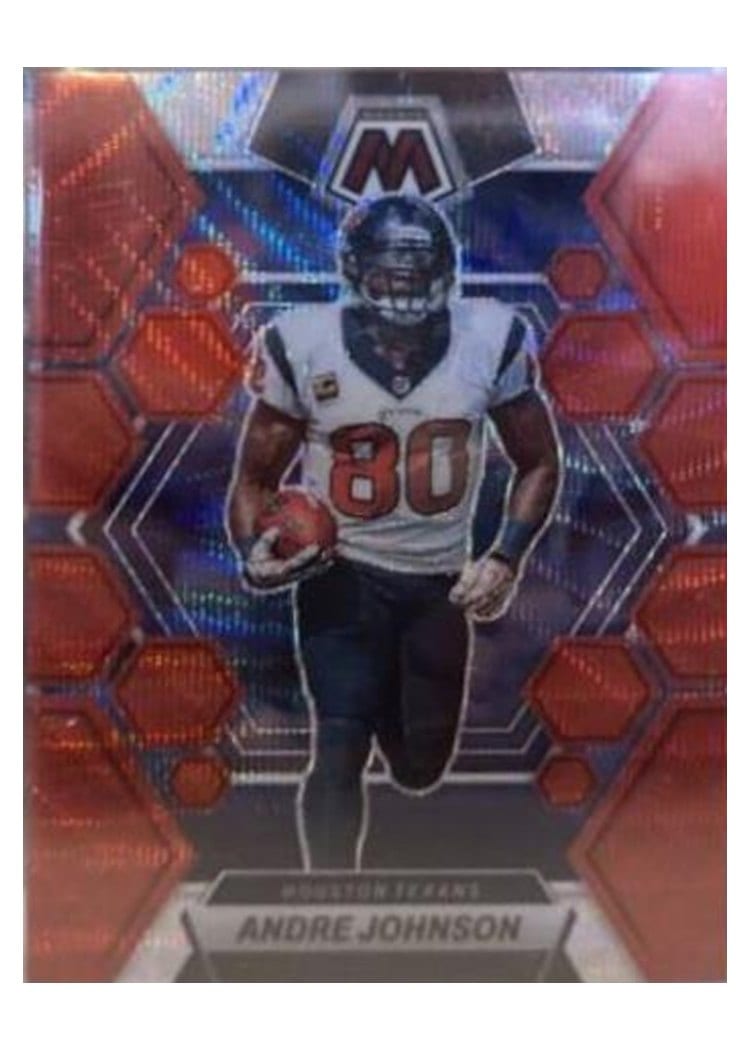 2023 Panini Mosaic Base Set Andre Johnson Red Wave #92 card