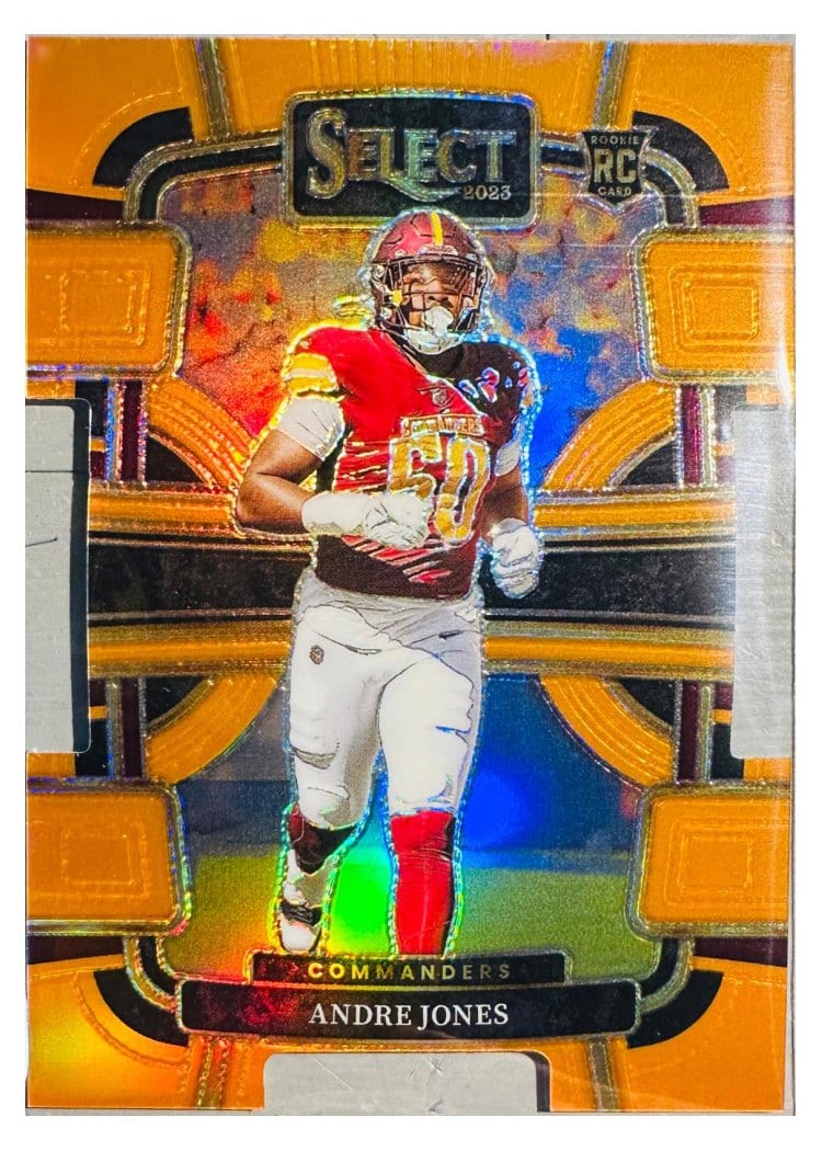 2023 Panini Select Base Set Andre Jones Orange Prizm Die-Cut #98 card