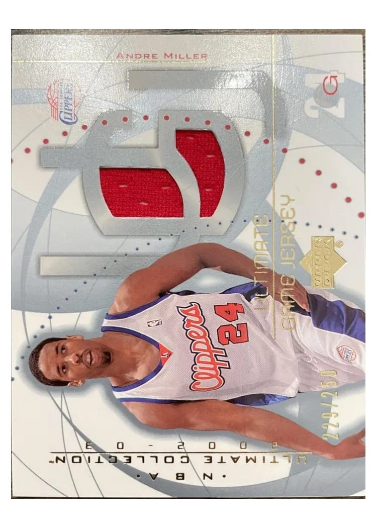 2002 Upper Deck Ultimate Jersey Andre Miller #AM card