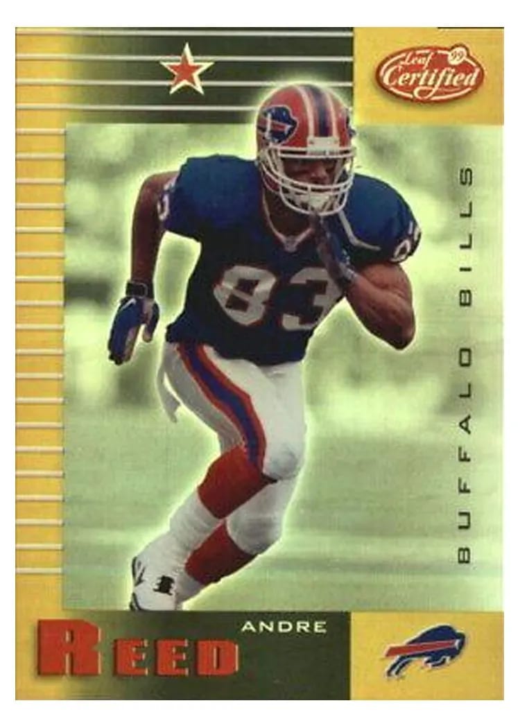 1999 Leaf Certified Andre Reed Mirror Gold #13 card
