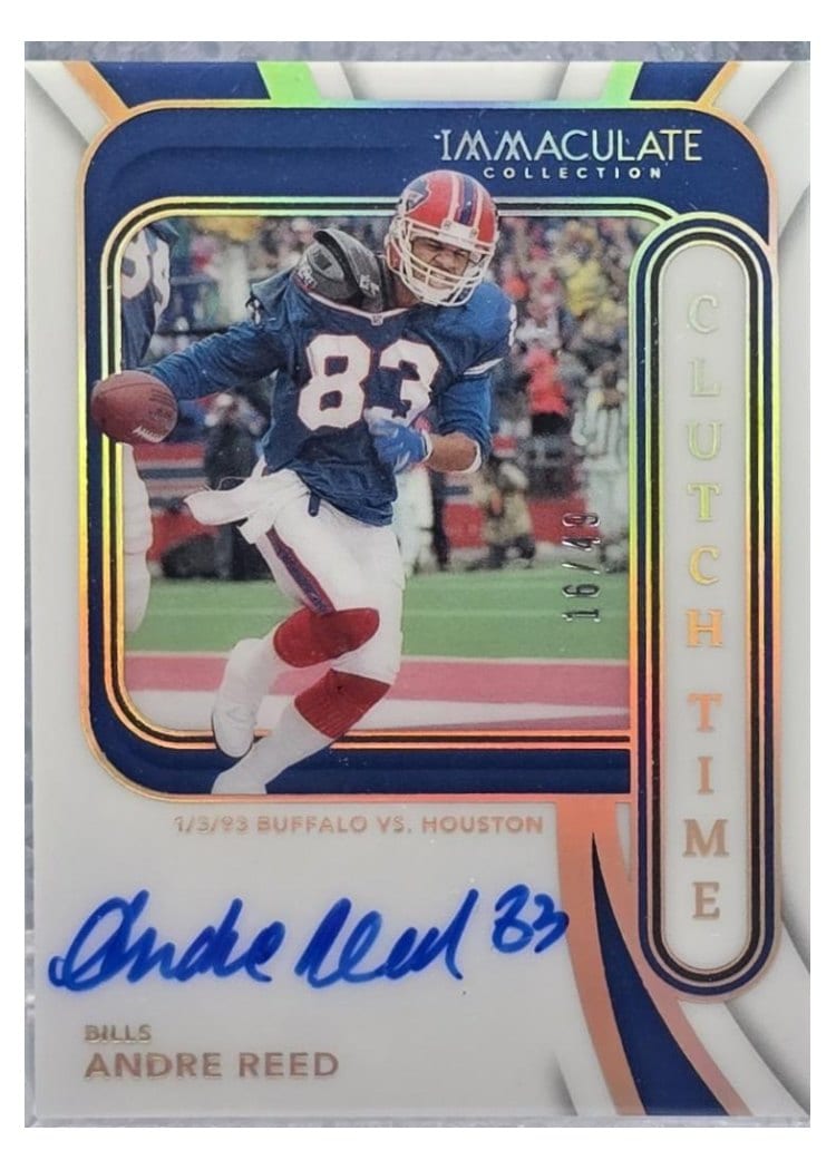 2024 Panini Immaculate Collection Clutch Time Signatures Andre Reed #10 card