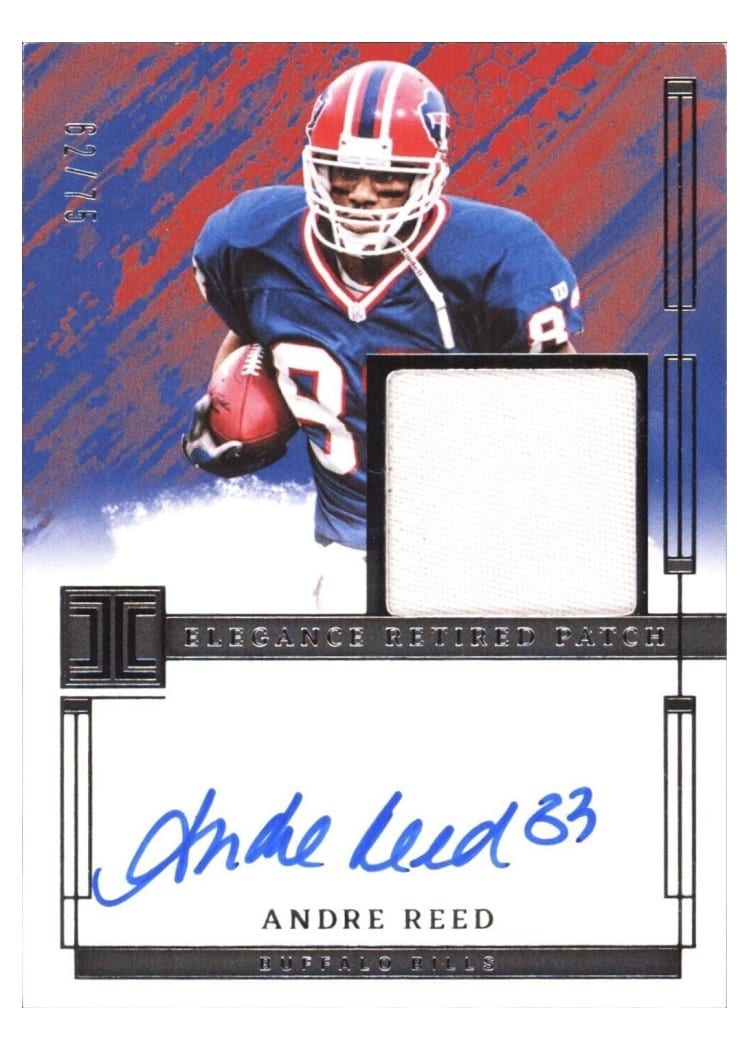 2024 Panini Impeccable Elegance Retired Patch Autos Andre Reed #17 card