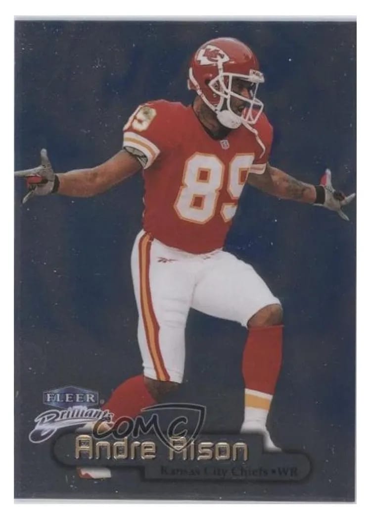 1998 Fleer Brilliants Andre Rison Blue #66B card