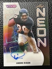 2025 Leaf Vivid Neon Autographs Andre Rison #NA-AR1 card