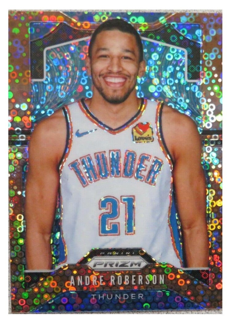 2019-20 Panini Prizm Base Set Andre Roberson Fast Break Prizm Bronze #187 card