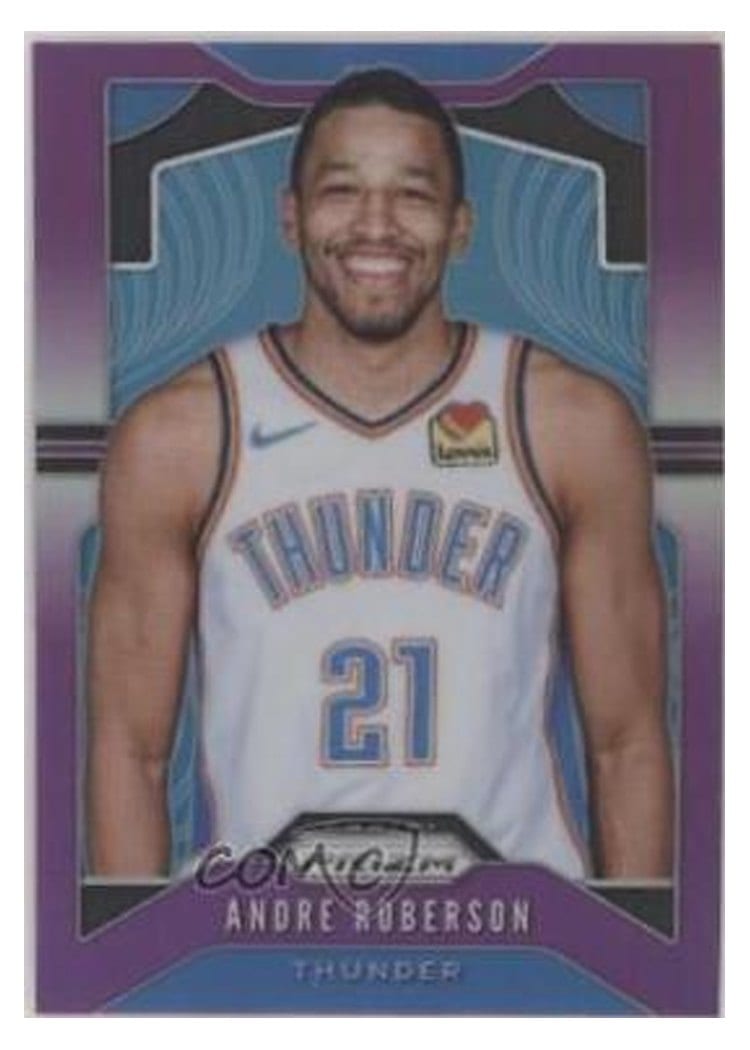 2019-20 Panini Prizm Base Set Andre Roberson Purple Prizm #187 card