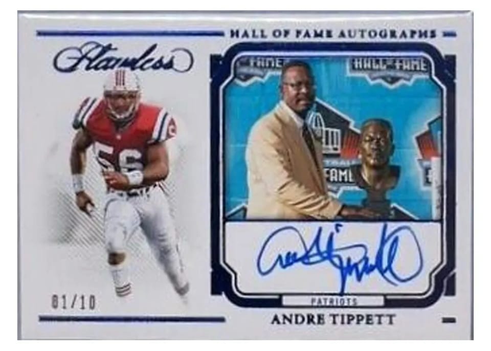 2023 Panini Flawless Hall of Fame Autograph Andre Tippett #20 card