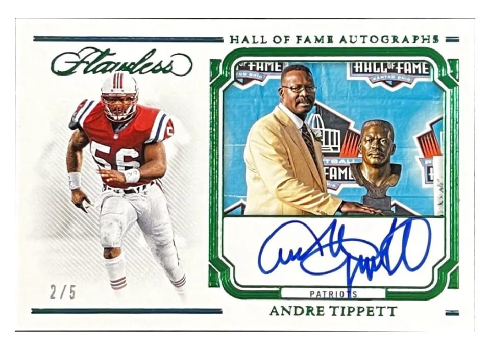 2023 Panini Flawless Hall of Fame Autograph Andre Tippett #20 card