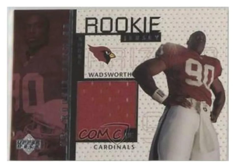 1998 Upper Deck Game Jersey Andre Wadsworth #GJ8 card
