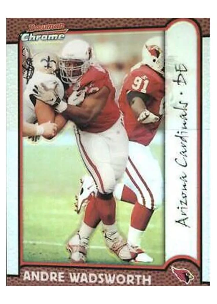 1999 Bowman Chrome Andre Wadsworth Refractor #96 card