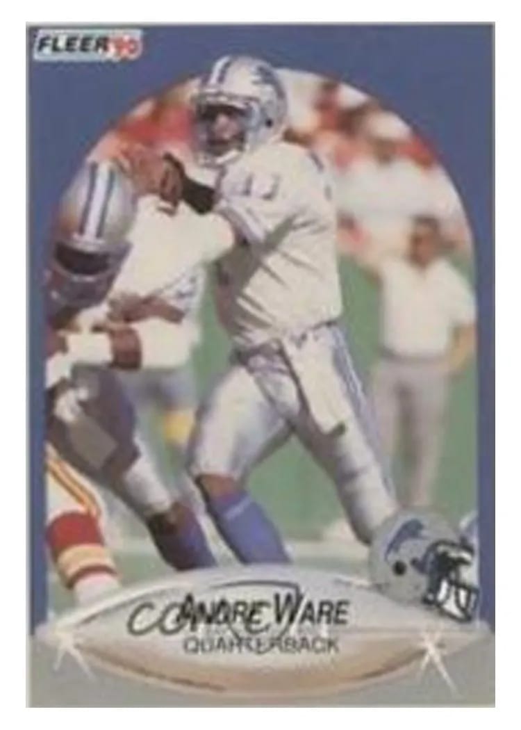 1990 Fleer Update Andre Ware #U-92 card