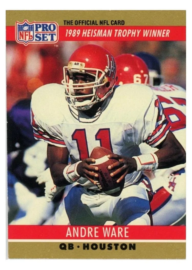 1990 Pro Set Base Set Andre Ware #19 card