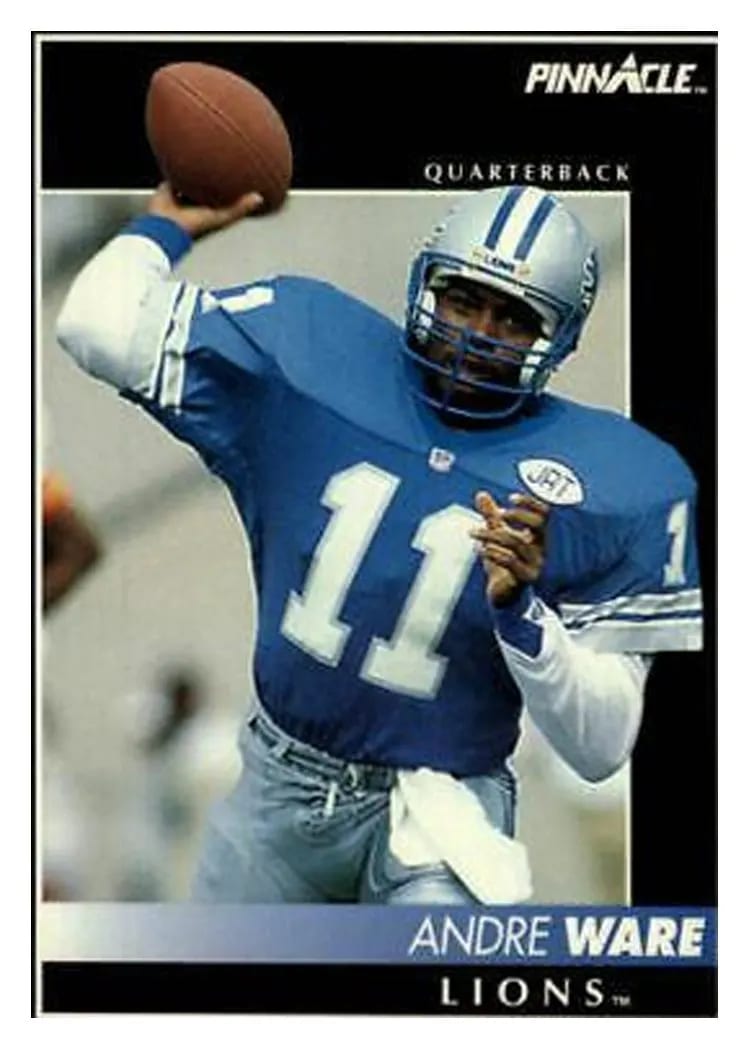 1992 Pinnacle Andre Ware #8 card