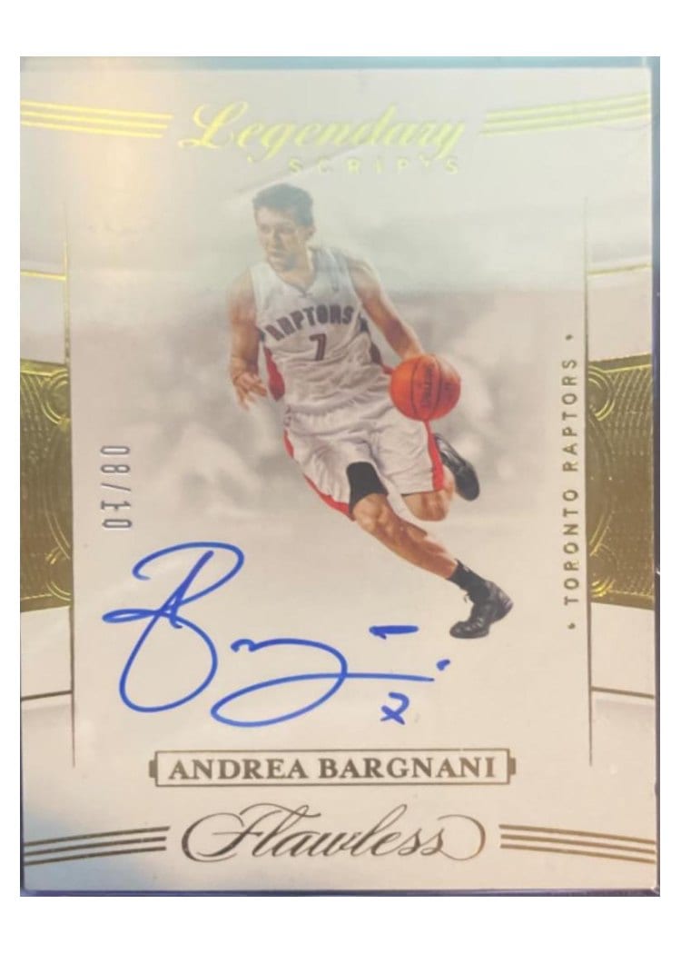 2019 Panini Flawless Legendary Scripts Andrea Bargnani #LS-ABG card