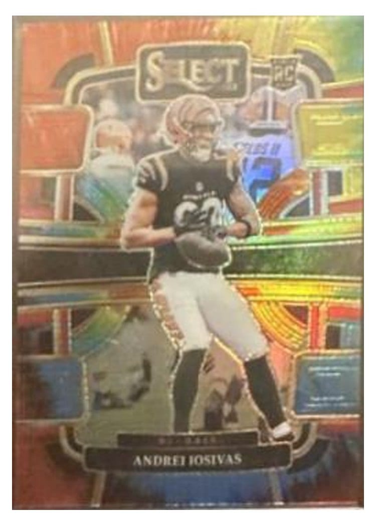 2023 Panini Select Base Set Andrei Iosivas Tie-Dye Prizm #21