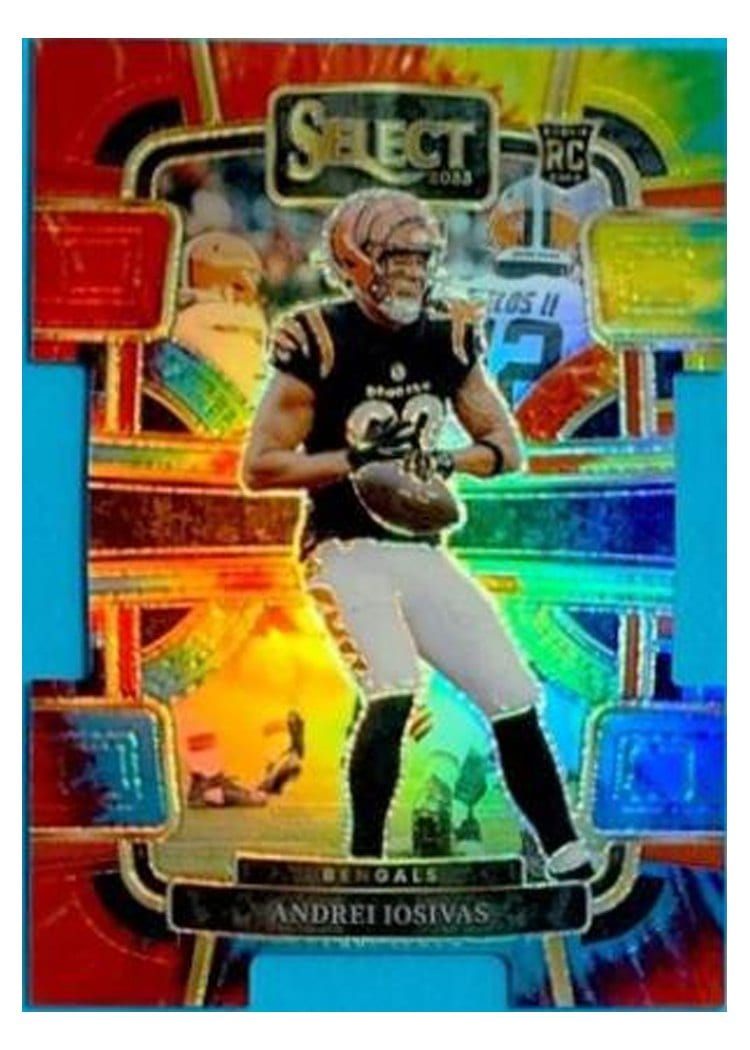 2023 Panini Select Base Set Andrei Iosivas Tie-Dye Prizm Die-Cut #21