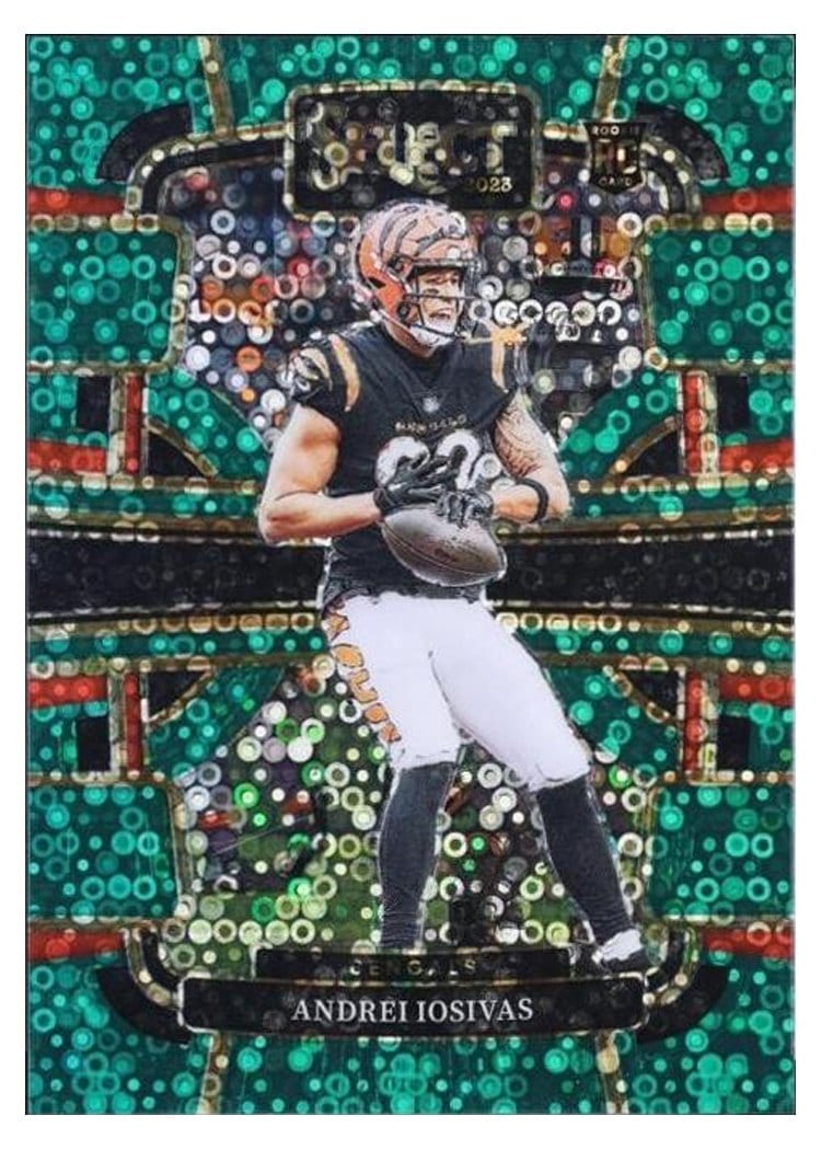 2023 Panini Select Base Set Andrei Iosivas Disco Green Prizm #21