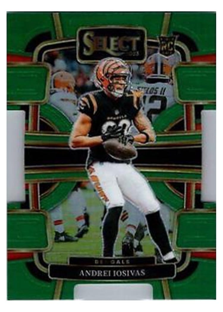 2023 Panini Select Base Set Andrei Iosivas Green Prizm Die-Cut #21
