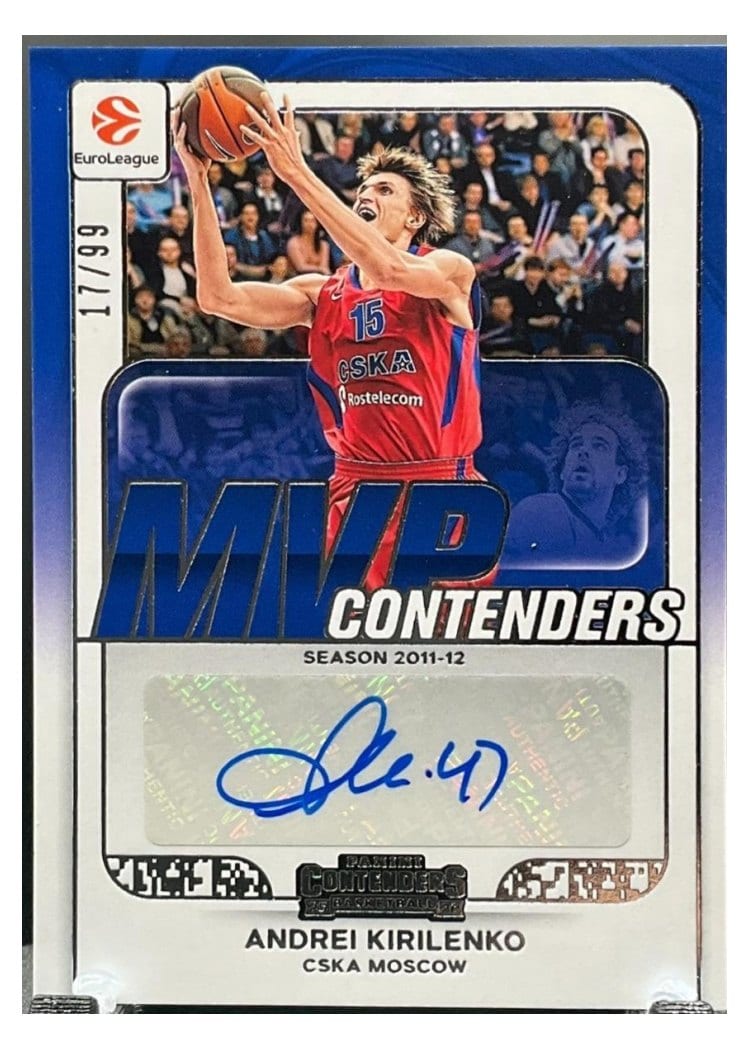 2025 Panini Contenders EuroLeague MVP Autograph Andrei Kirilenko #1 card