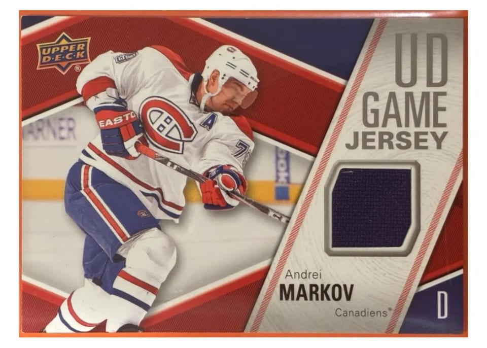 2011 Upper Deck UD Game Jersey Andrei Markov #GJ-AM card