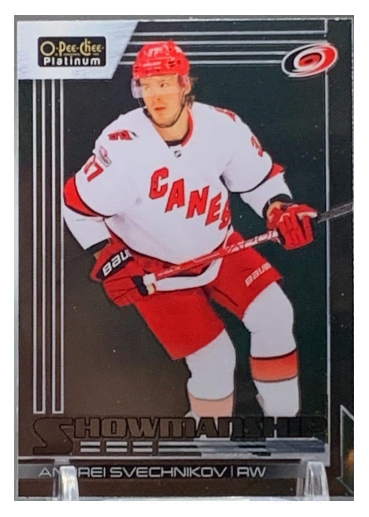 2024-25 O-Pee-Chee Platinum 2023-24 O-Pee-Chee Platinum Update I: Showmanship Rainbow Autos Andrei Svechnikov #S-8 card