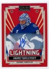 2025-26 O-Pee-Chee Platinum Retro Red Auto Andrei Vasilevskiy #R-16