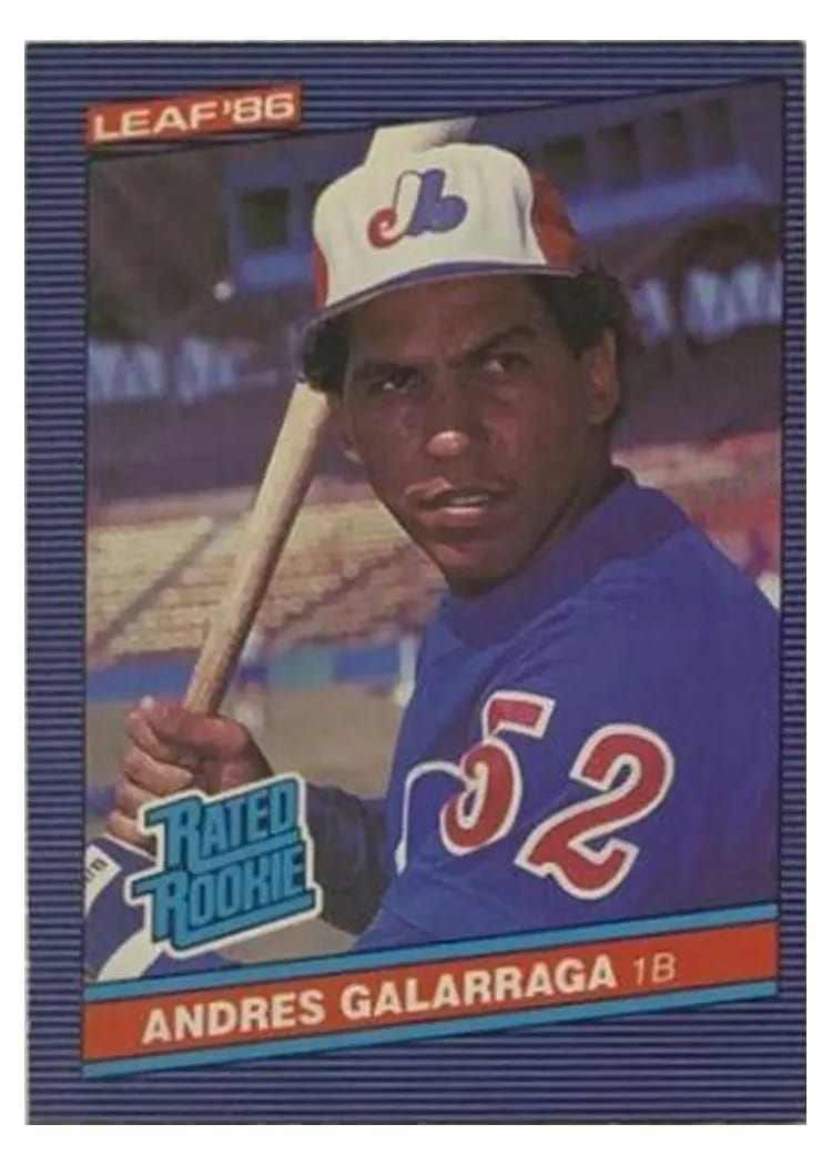 1986 Leaf Andres Galarraga #27 card