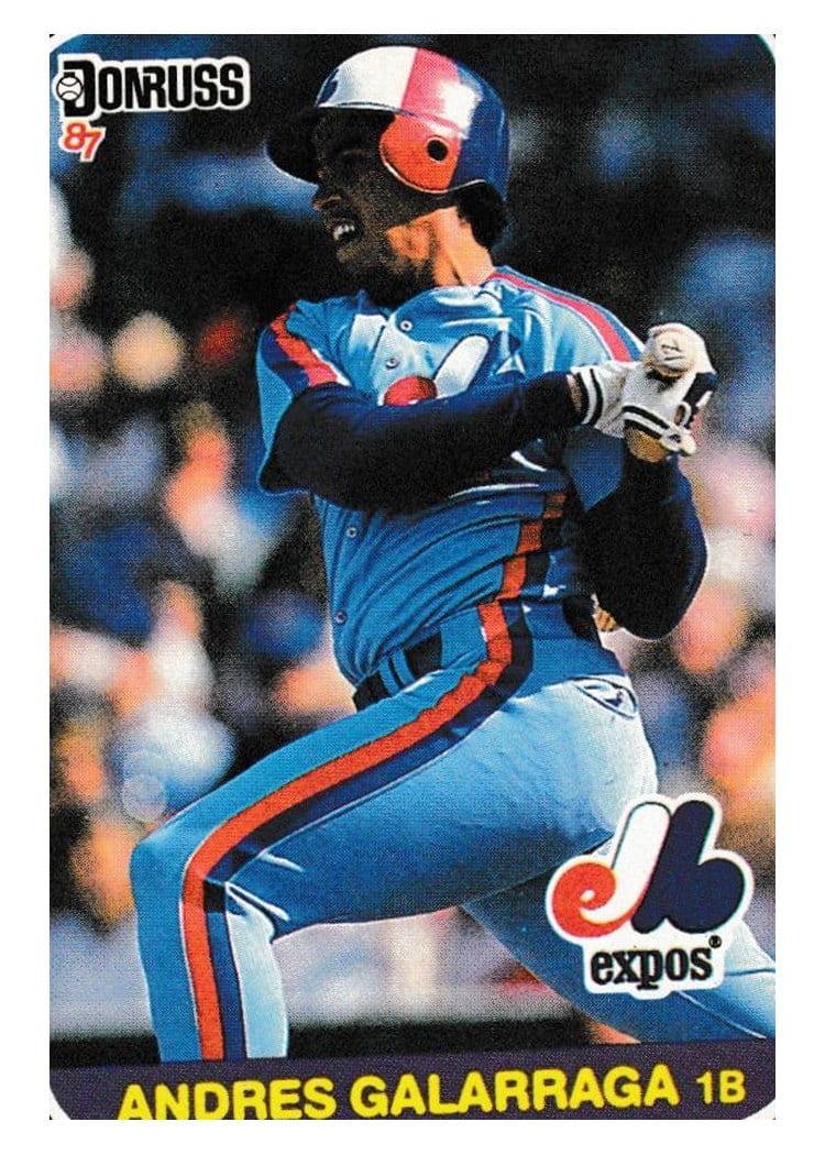 1987 Donruss Andres Galarraga #303 card