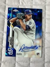 2020 Topps Chrome Sapphire Edition Rookie Autographs Andres Munoz #CSA-AM card