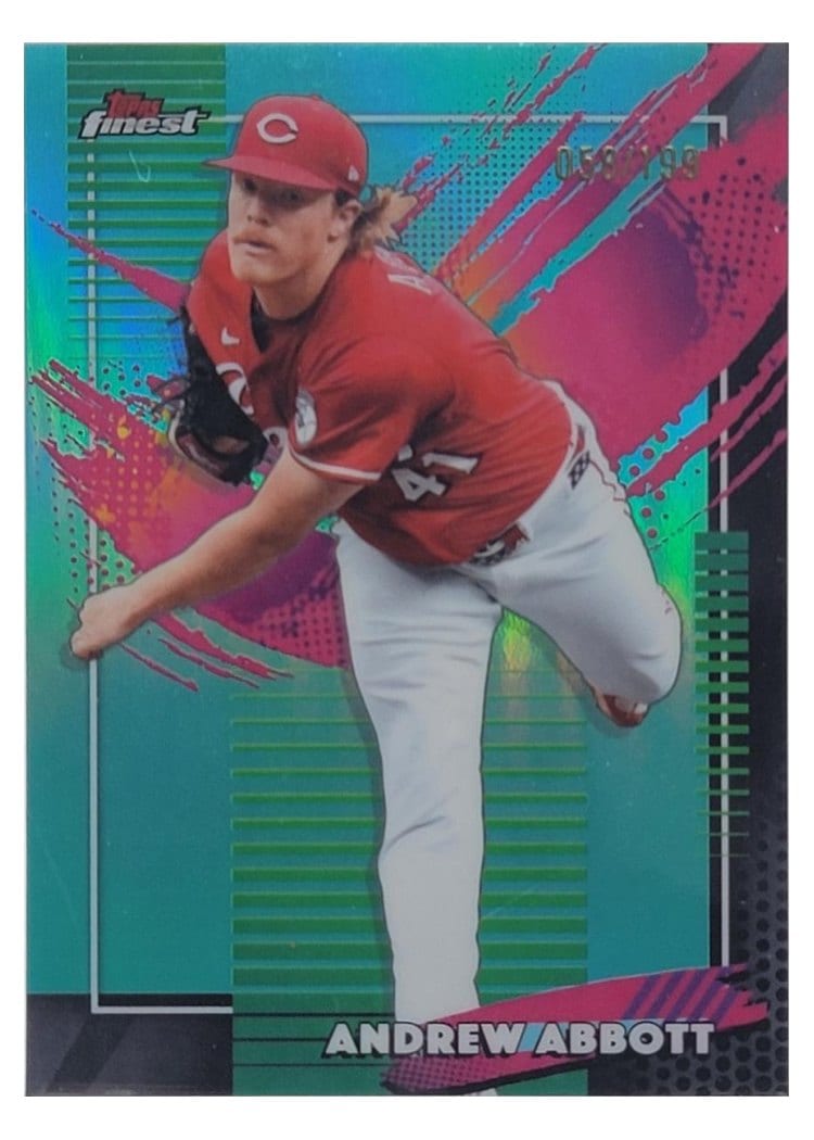 2026 Topps Finest Andrew Abbott Aqua Refractor #271 card