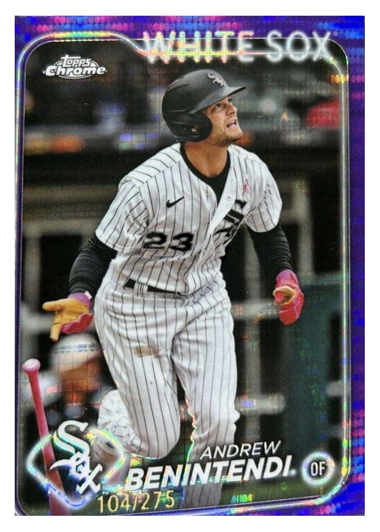 2024 Topps Chrome Base Set Andrew Benintendi Sonar Purple Refractor #33 card