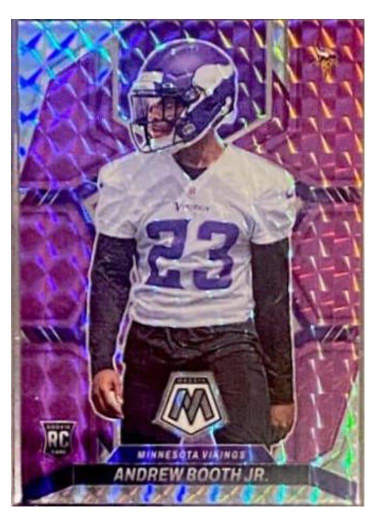 2022 Panini Mosaic Base Set Andrew Booth Jr Purple #386 card