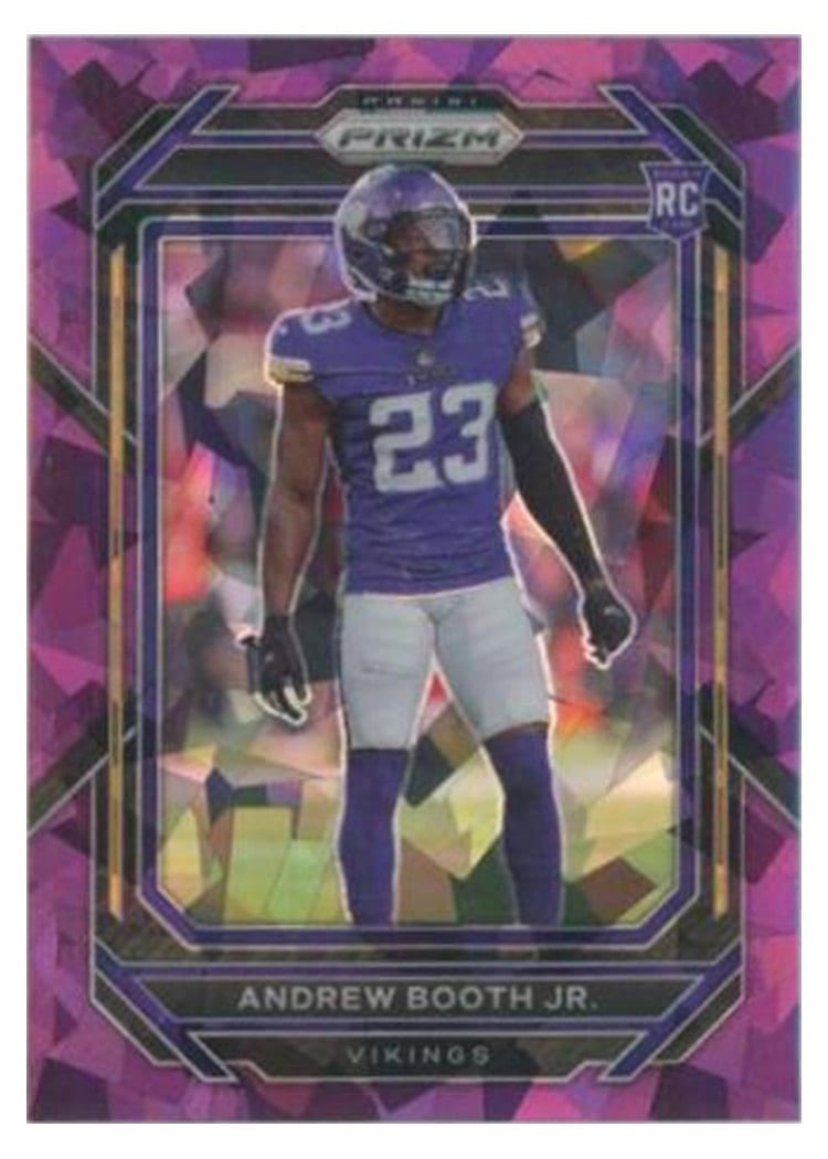 2022 Panini Prizm Base Set Andrew Booth Jr. Purple Ice #387 card