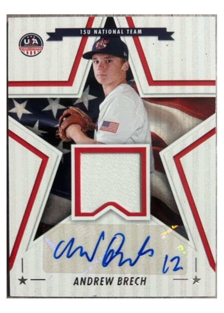 2025 Panini Stars & Stripes Signature Materials Andrew Brech #SSM-AB card