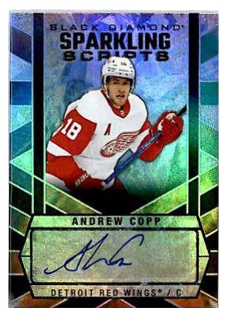 2022-23 Upper Deck Black Diamond Sparkling Scripts Andrew Copp #SC-AC card