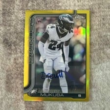2025 Topps Chrome Retail Rookie Autographs Andrew Mukuba #RRA-AM card