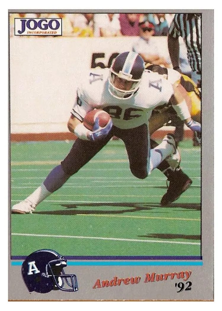 1992 Jogo CFL Andrew Murray #11 card