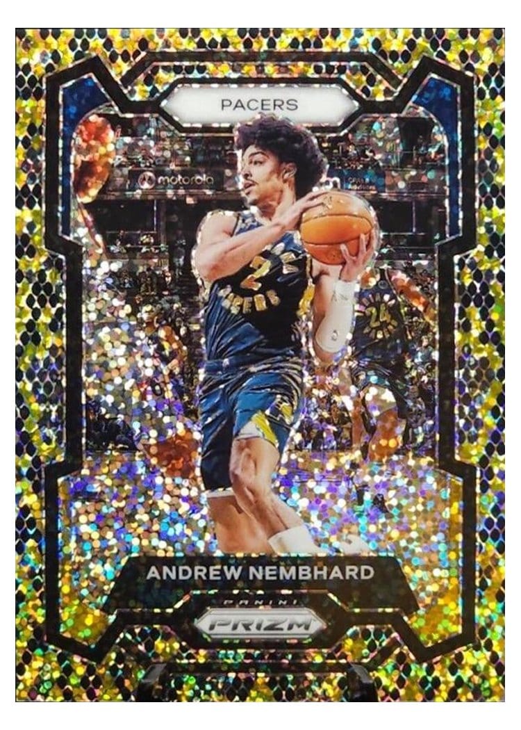 2023-24 Panini Prizm Base Set Andrew Nembhard King Snake #211 card