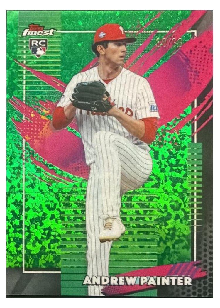 2026 Topps Finest Andrew Painter Green Mini Diamond Refractor #287 card