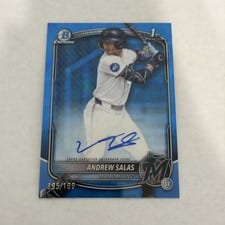 2025 Bowman Chrome Sapphire Edition Prospect Autographs Andrew Salas #CPSA-AS card