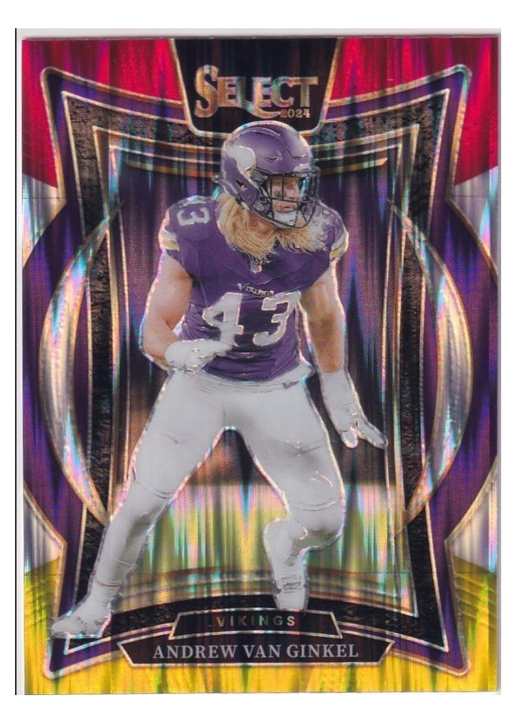 2024 Panini Select Base Set Andrew Van Ginkel Gold Prizm Shock #6 card