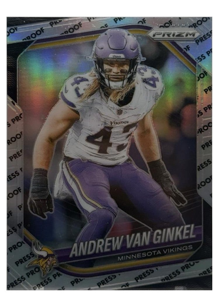 2025 Panini Prizm Base Set Andrew Van Ginkel Press Proof #63 card