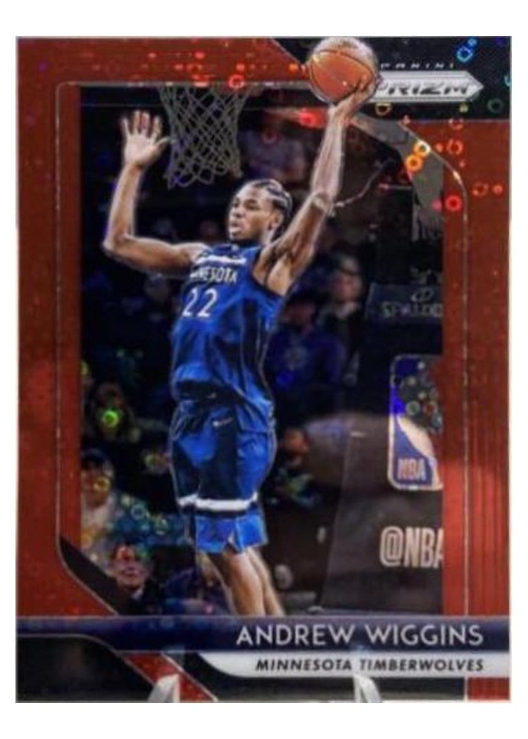 2018-19 Panini Prizm Base Set Andrew Wiggins Fast Break Prizm Red #87 card