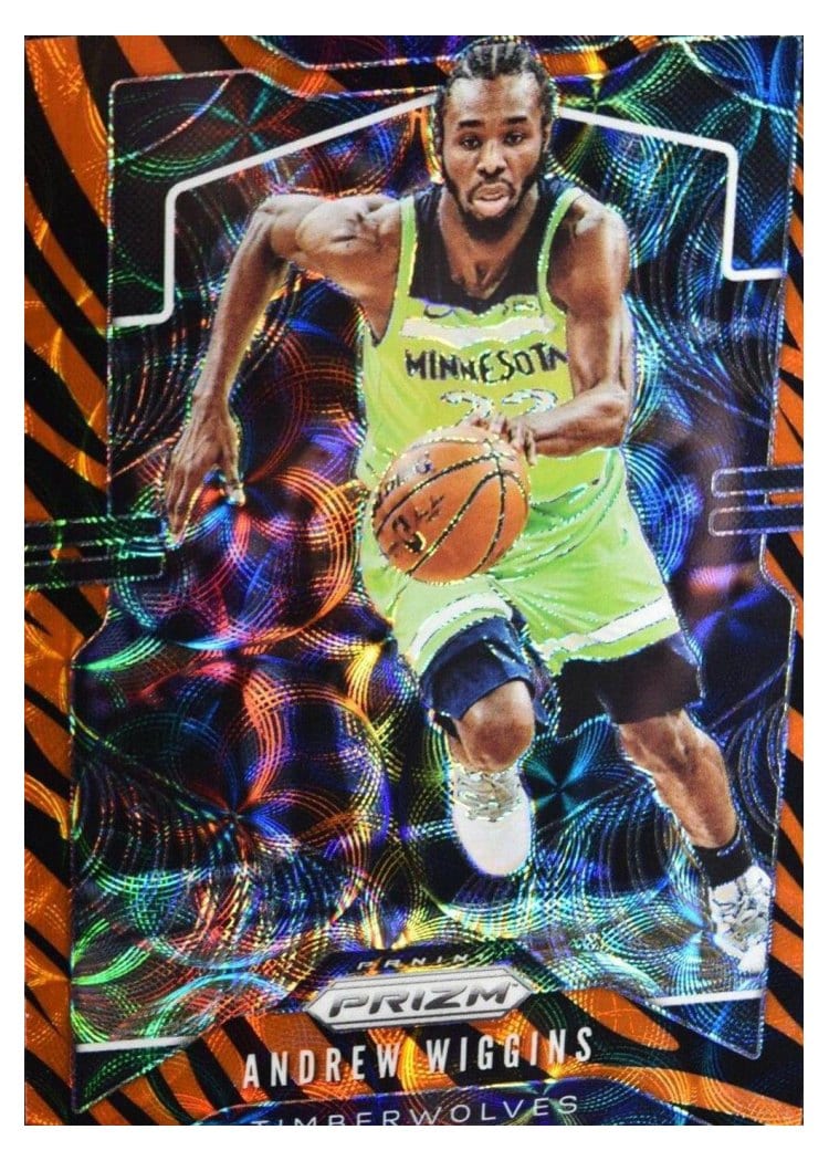 2019-20 Panini Prizm Base Set Andrew Wiggins Tiger Stripe Choice Prizm #160 card
