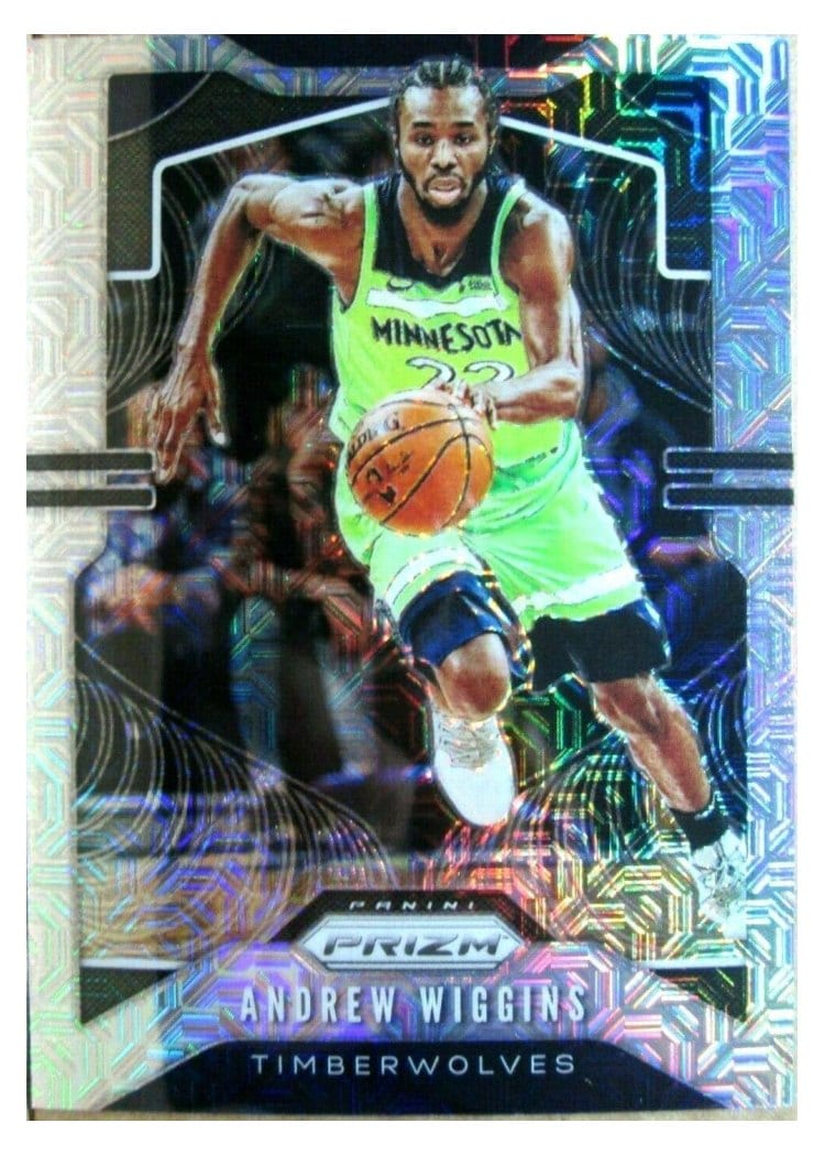 2019-20 Panini Prizm Base Set Andrew Wiggins Mojo Prizm #160 card