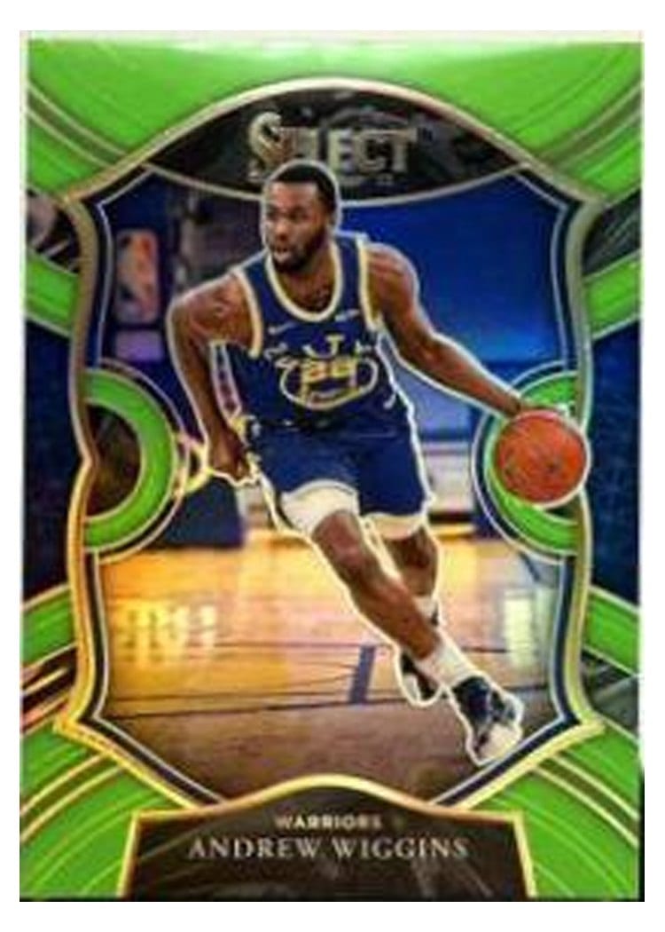 2020-21 Panini Select Base Set Andrew Wiggins Green Prizm #6 card