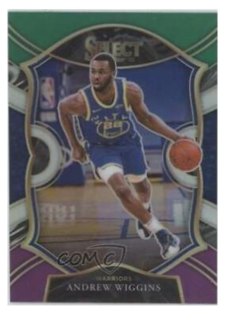 2020-21 Panini Select Base Set Andrew Wiggins Green White Purple #6 card