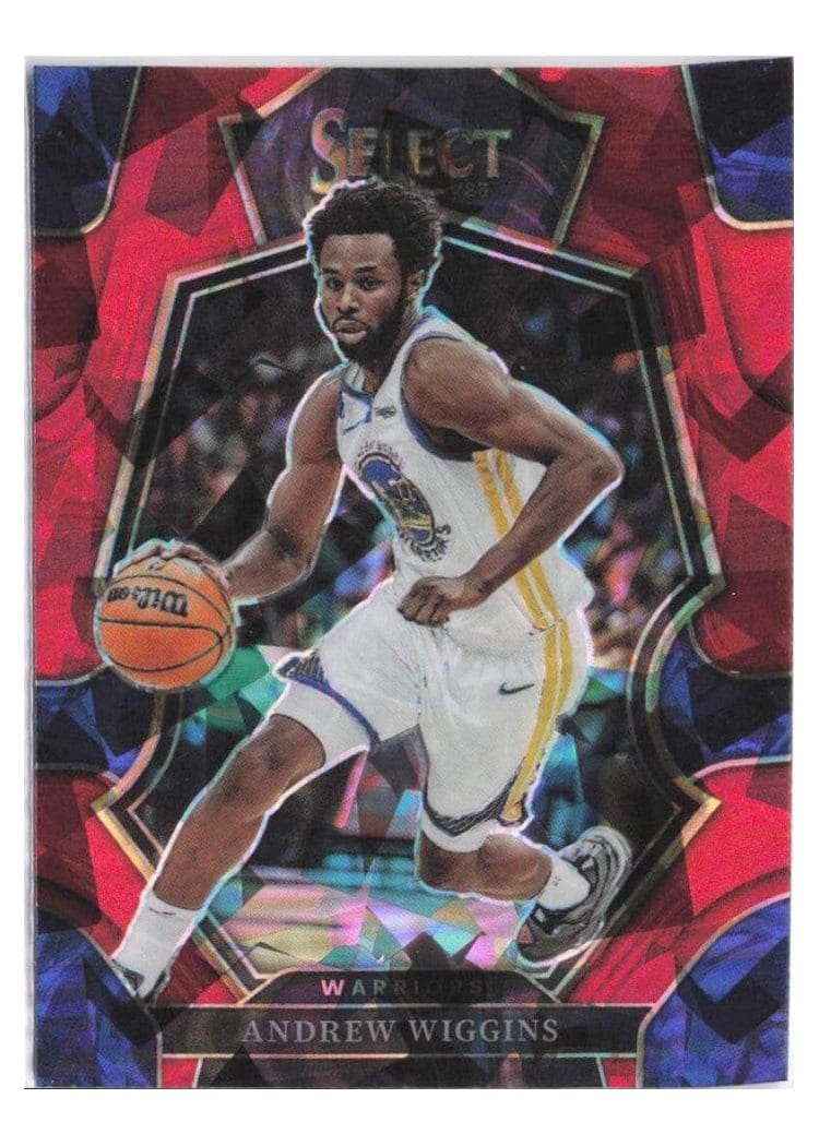 2022-23 Panini Select Base Set Andrew Wiggins Red Cracked Ice Prizm #110 card
