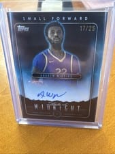 2023-24 Topps Midnight Stroke of Midnight Autographs Andrew Wiggins #SMA-AW card